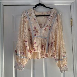 Free People lace blouse